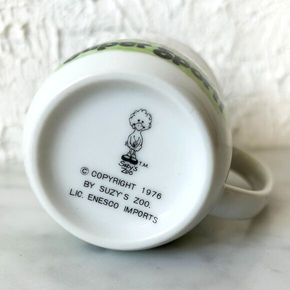 Suzy's Zoo Super Sport Tennis Duck Vintage 1970s Coffee Tea Cup Suzy Spafford - Picture 5 of 6